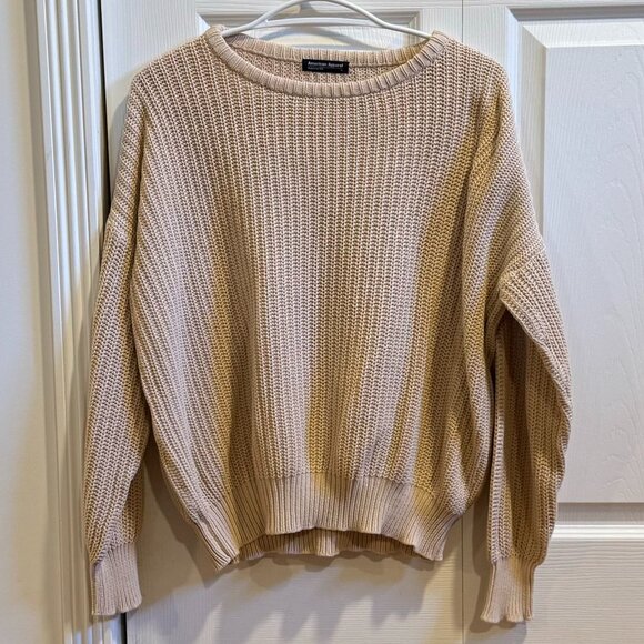American Apparel Beige Knit Sweater - Women's Medium - Picture 1 of 3